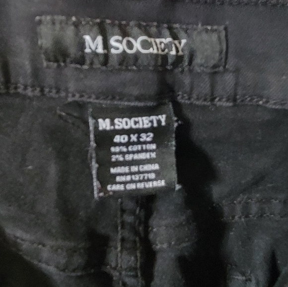 M SOCIETY Black Stretchy Narrow Leg Pipe Leg Jeans 40/32 - Picture 4 of 7